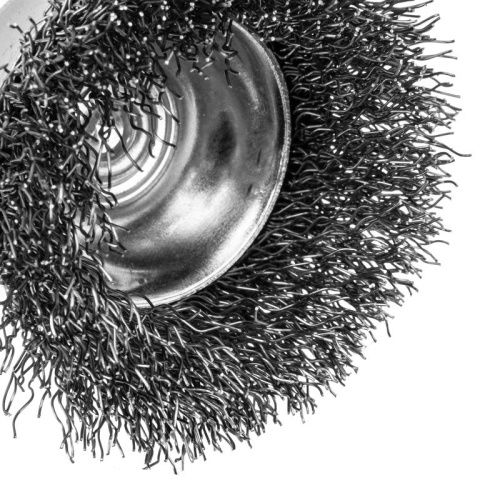 Набор щеток для дрели, 1 Плоская 50мм, 2 Чашки 25-50мм, шпилька, нерж. вит. проволока Denzel-Tehinstrument