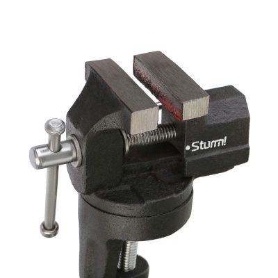 Тиски мини 50мм, поворотные, на струбцине,  Sturm-Tehinstrument