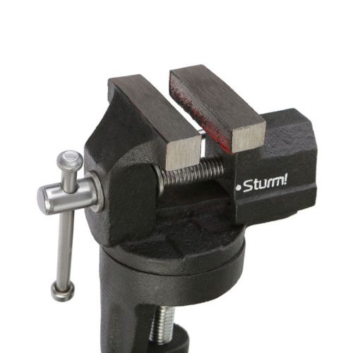 Тиски мини 50мм, поворотные, на струбцине,  Sturm-Tehinstrument