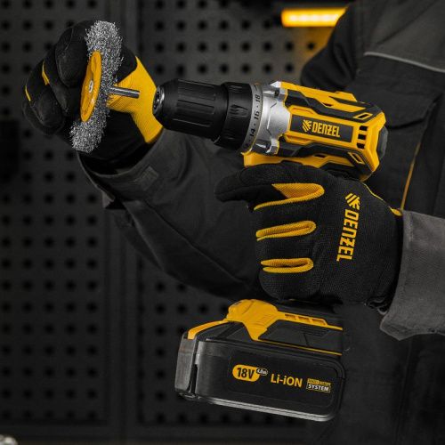 Щетка для дрели 100 мм, Плоская, со шпилькой, нержавеющая витая проволока Denzel-Tehinstrument