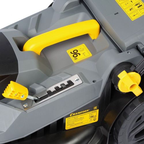 Газонокосилка эл. CHAMPION EM3816 (1,6 кВт пласт.+ткань травосб. 42л ширина 380мм 30-75мм, 11,3кг)-Tehinstrument