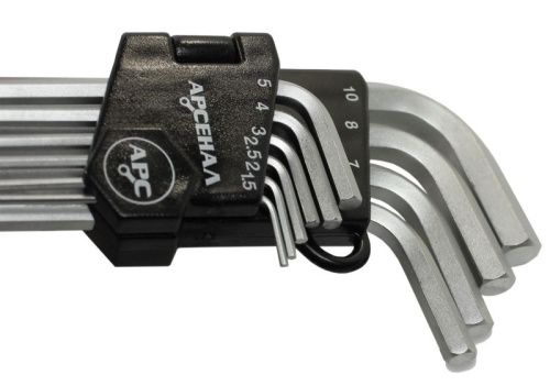 Набор ключей шестигранных НШ-10 Г-образных Арсенал-Tehinstrument