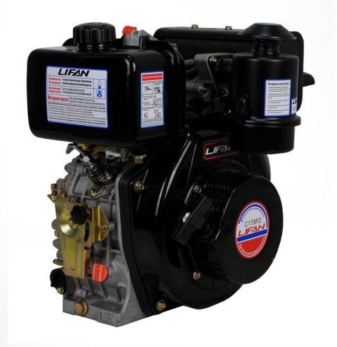Двигатель Lifan Diesel 178FD, вал ?25мм, катушка 6 Ампер-Tehinstrument