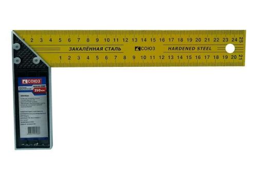 Угольник 250мм, металлический, СОЮЗ-Tehinstrument