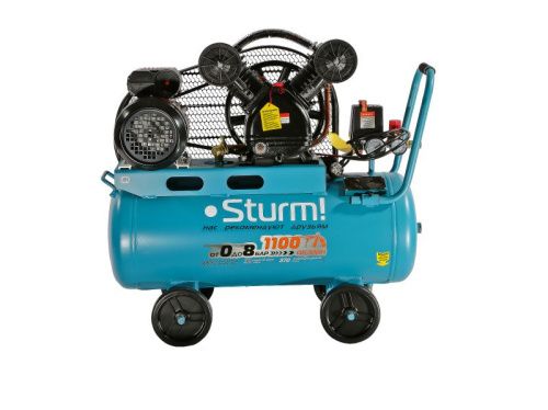 Компрессор воздушный масляный  Sturm AC93250B, 2,4кВт, 370 л/мин,50л,,ременной привод-Tehinstrument
