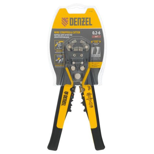 Щипцы для зачистки электропроводов 0,2-6 мм², функция обрезания проводов Denzel-Tehinstrument