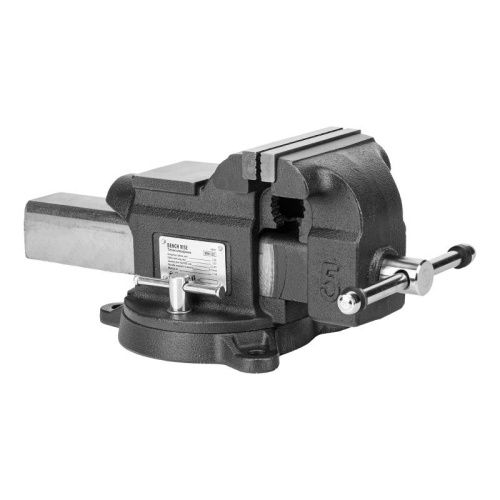 Тиски слесарные BVH-125, 125 мм, поворотные, стальная направляющая, с наковальней //Denzel-Tehinstrument