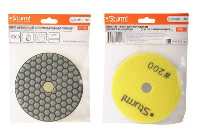 Круг шлифовальный гибкий  Sturm 9012-D100-200-Tehinstrument