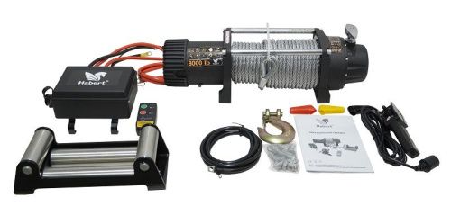 Habert Лебедка электрическая 8000LB, стальной трос-Tehinstrument
