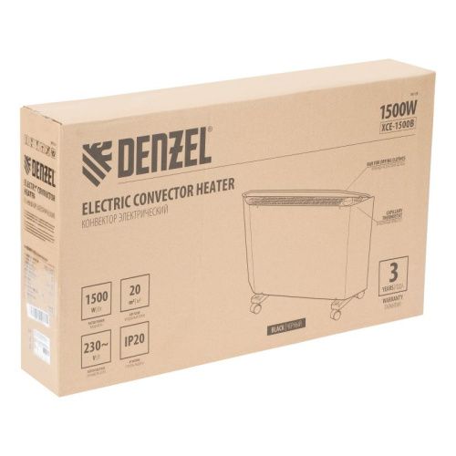 Конвектор электрический Denzel XCE-1500 черный-Tehinstrument