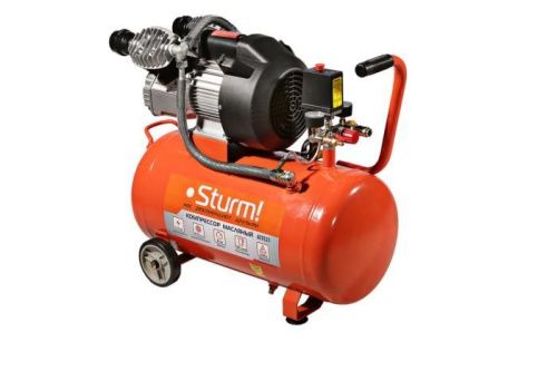 Компрессор воздушный масляный  Sturm AC9323, 2,4кВт, 410л/мин, ресивер 50л, прямой привод-Tehinstrument
