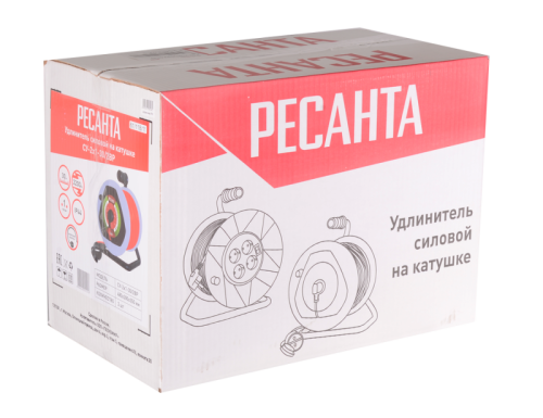 Удлинитель силовой на катушке Ресанта СУ-2х1-30/2ВР (с выкл., 1 розетка, IP44)-Tehinstrument