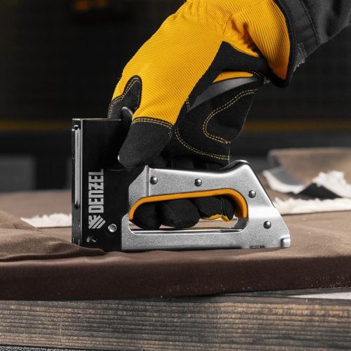 Степлер металлический, скобы в комплекте, 2К рукоятка, тип 53, 6-10 мм Denzel-Tehinstrument