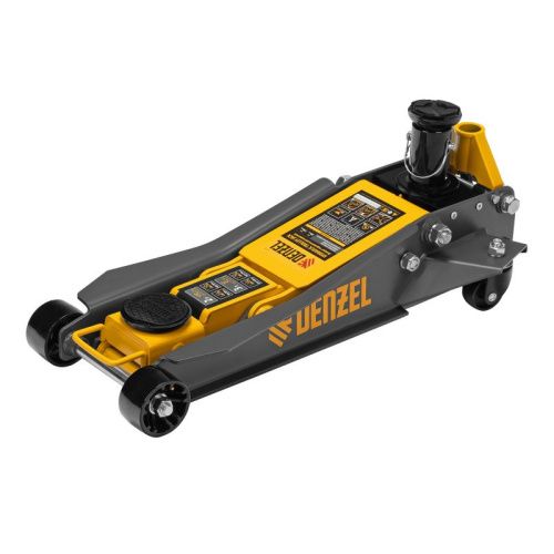 Домкрат гидравлический подкатной, 2/3 т, 98-770 мм, быстрый подъем, низ. подхват, проф, SUV Denzel-Tehinstrument