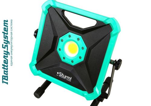 Фонарь-прожектор, 20W, 2000лм, 1BatterySystem, БЕЗ АКБ и ЗУ,  Sturm-Tehinstrument