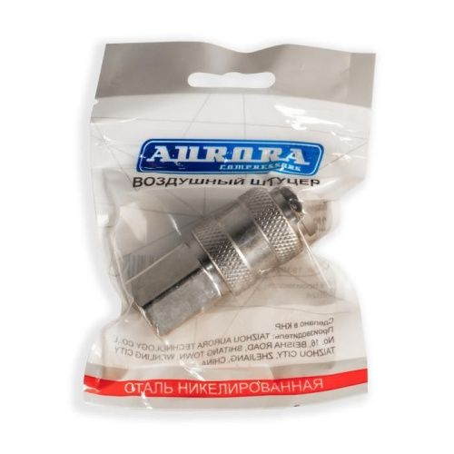 Штуцер мама с внутренней резьбой 3/8F, никелированная сталь, уп. 1шт, Aurora-Tehinstrument