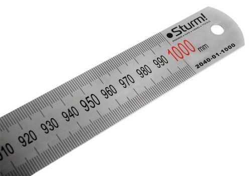 Линейка металлическая 1000мм, антикоррозийное покрытие  Sturm-Tehinstrument