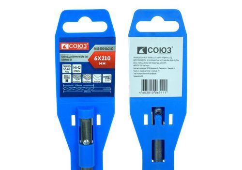 Бур SDS+ 06x210 мм с твердосплавной напайкой, СПИРАЛЬ S4 , Союз-Tehinstrument