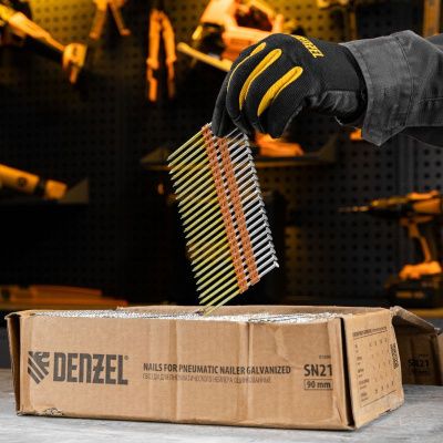 Гвозди для пнев. нейлера (оцинк.), длина - 90 мм, диам. - 3,05 мм, 2000 шт. Denzel-Tehinstrument