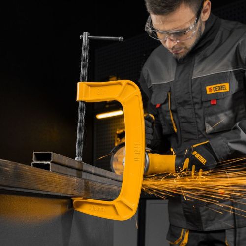 Струбцина G-образная, усиленная, 200 мм Denzel-Tehinstrument