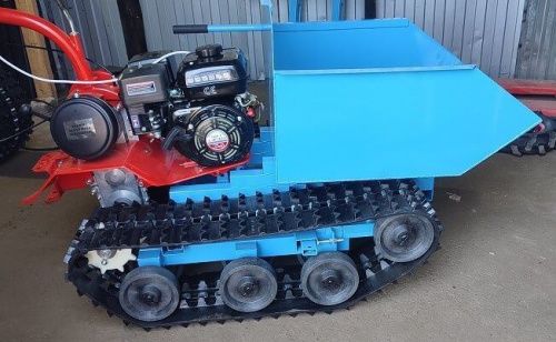 Гусеничный привод с кузовом для мотоблока с шестигранным редуктором 23 мм.-Tehinstrument