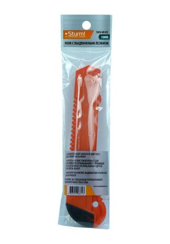 Нож строительный 18мм, механический фиксатор,  Sturm-Tehinstrument