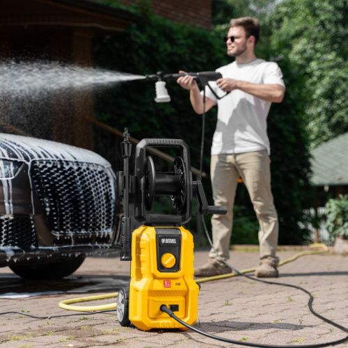 Моечная машина высокого давления R-170D, 1800 Вт, 170 бар, 380 л/ч, с барабаном// Denzel-Tehinstrument