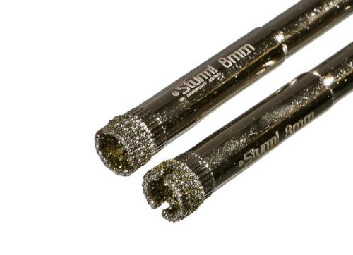 Коронка алмазн. По керам. Плитке и стеклу 8 х 55 мм, 2 шт., блистер,  Sturm-Tehinstrument