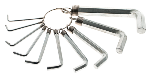 Набор ключей HEX, 10 шт, никелированные, на кольце  Sturm-Tehinstrument