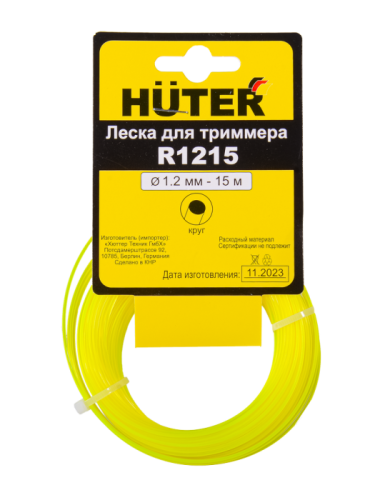 Леска Huter R1215 для триммера, 1.2 мм, круг-Tehinstrument