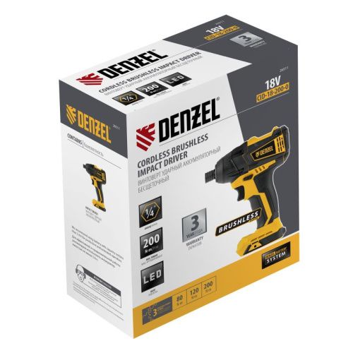 Винтоверт ударный аккумуляторный бесщет Denzel CID-IB-200-0-Tehinstrument