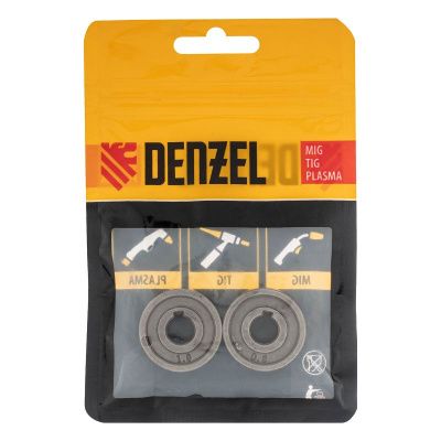 Подающий ролик, V профиль под стальную проволоку 0,8-1мм, 2 шт Denzel-Tehinstrument