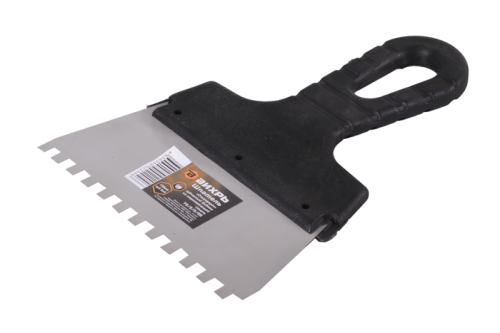 Шпатель ВИХРЬ 6х6 мм, зубчатый, нержавейка, пластик, 150мм-Tehinstrument