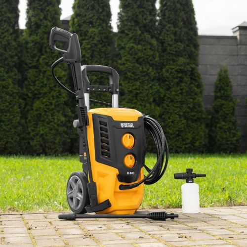 Моечная машина высокого давления R-180, 2200 Вт, 180 бар, 380 л/ч, колесная// Denzel-Tehinstrument