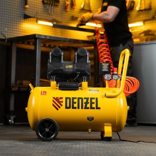 Малошумный безмасляный компрессор Denzel DLP-1500/50-Tehinstrument