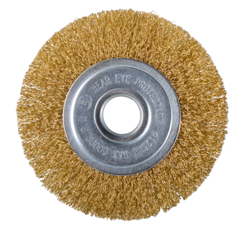 Щётка для УШМ Вихрь плоская, латунированная, 125 мм-Tehinstrument