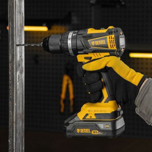 Дрель-шуруповерт аккумуляторная ударная бесщет Denzel CIDB-IB-18-02-Tehinstrument