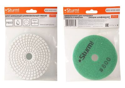 Круг шлифовальный гибкий  Sturm 9012-W100-800-Tehinstrument