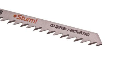 Пилки для лобзика по дереву T101D, 5 шт, 100х75мм, шаг зуба 4мм, чистый прямой рез, HCS,  Sturm-Tehinstrument