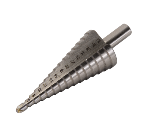 Сверло ступенчатое по металлу 4-32мм, P6M5, трехгранный хвостовик Вихрь-Tehinstrument