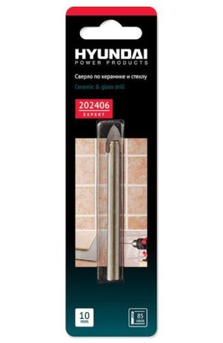 Сверло по кафелю керамике стеклу HYUNDAI 202406 - 10,0x85мм 202406-Tehinstrument