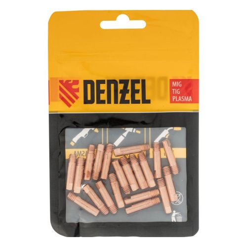 Токосъемный наконечник под проволоку 1,2 мм, М5х24, E-CU, 20 шт для MIG горелки тип 15 Denzel-Tehinstrument