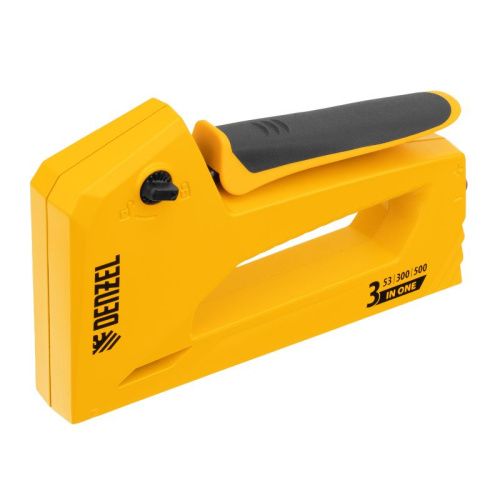 Степлер мебельный, алюминиевый корпус, тип 53, 6-14 мм, тип 300, 15 мм, тип 500, 15 мм Denzel-Tehinstrument