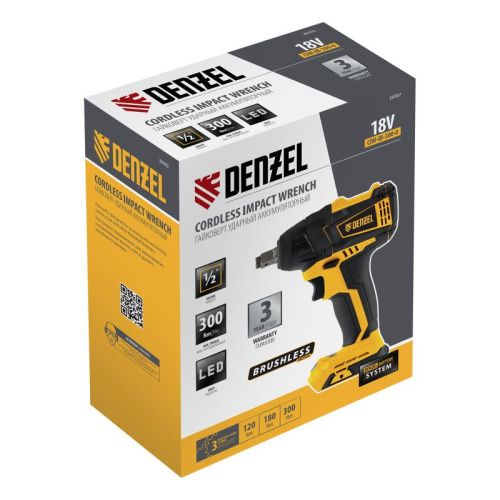 Гайковерт ударный аккумуляторный бесщет Denzel CIW-IB-300-0-Tehinstrument