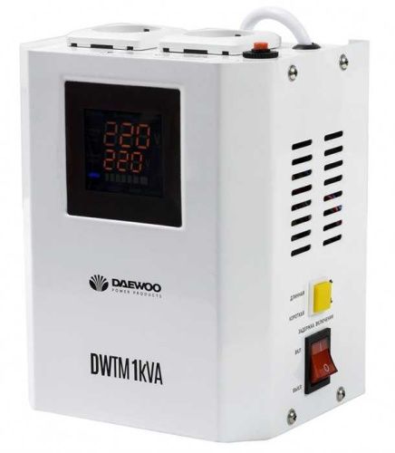 Однофазный стабилизатор DAEWOO DW-TM1kVA (настенный стабилизатор DAEWOO DW-TM 1 kVA)-Tehinstrument
