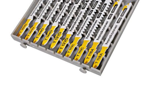 Пилки для лобзика УНИВЕРСАЛ 10шт (T101D, T144D, T127D, T111C, T118A) Hanskonner-Tehinstrument