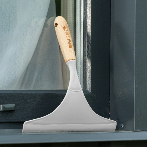 Водосгон оконный 235х230 мм, бамбуковая рукоятка, Home Palisad-Tehinstrument