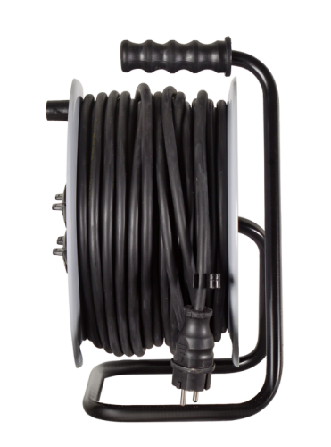 Удлинитель силовой на металлической катушке Ресанта СУ-3х2,5КГ-30/3 (с выкл., 4 розетки, IP44)-Tehinstrument