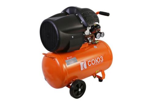 Компрессор воздушный масляный ВКС-9325С СОЮЗ, 2,4кВт, 410л/мин, 50л., прямой привод-Tehinstrument