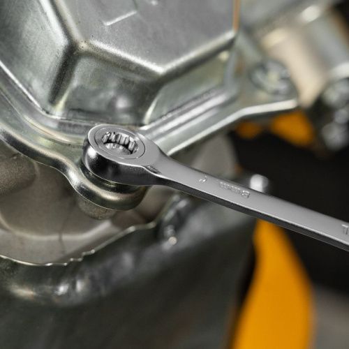 Ключ комбинированный трещоточный, 8 мм, CrV, матовый хром Denzel-Tehinstrument